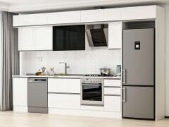 Alvinka 375X240 Cm High Gloss Mutfak Dolabı Mb-E90S45S40-3 High Gloss | Beyaz - Suntalam