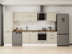 Alvinka 320X210 Cm Klasik Mebran Mutfak Dolabı Mb-E90B50S60-2 Mebran | Kumtaşı - Mdf