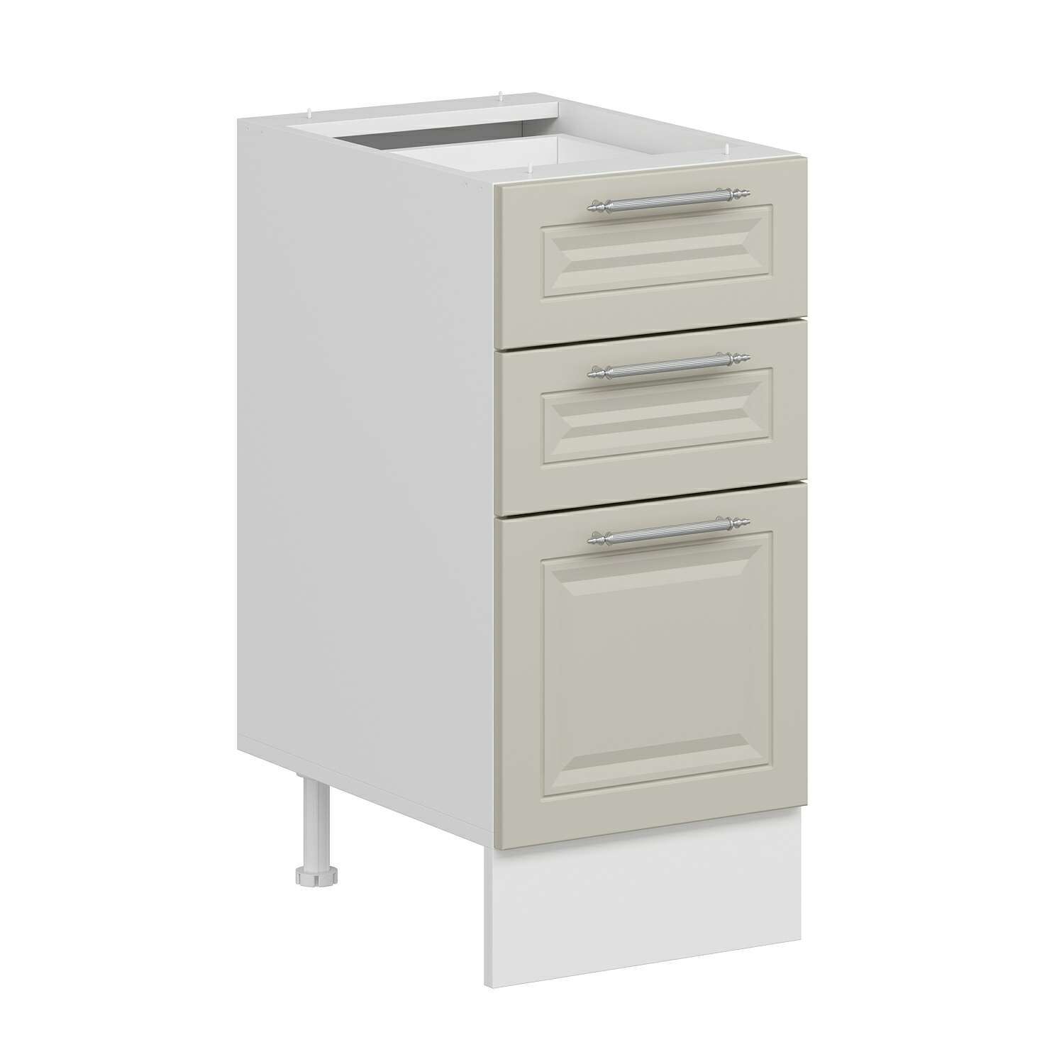 Alvinka Mutfak Modül Mbr_C Alt 3Ç1B2K Nray 40Cm Dolap Beyaz Kumtaşı Suntalam