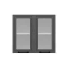 Alvinka Mutfak Modül Mbr_A Üst 2Dk1R 80-H72Cm Dolap Cam Beyaz Antrasit