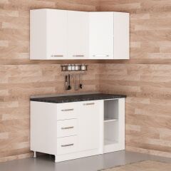 Minar 145Cm Köşe Mutfak Dolabı - Beyaz K145-B2