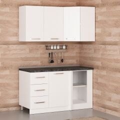 Minar 145Cm Köşe Mutfak Dolabı - Beyaz K145-B2