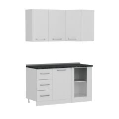 Minar 145Cm Köşe Mutfak Dolabı - Beyaz K145-B2