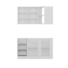 Minar 145Cm Köşe Mutfak Dolabı - Beyaz K145-B2