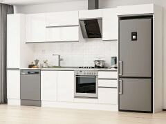 Alvinka 365X222 Cm High Gloss Mutfak Dolabı Mbb-E80B40S45-2 High Gloss | Beyaz - Mdf