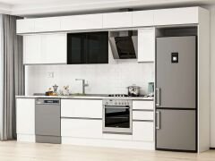 Alvinka 375X240 Cm High Gloss Mutfak Dolabı Mb-E90S45S40-3 High Gloss | Beyaz - Mdf