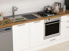 Alvinka 320X210 Cm Klasik Mebran Mutfak Dolabı Mb-E90B50S60-3 Mebran | Beyaz - Suntalam