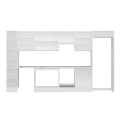 Alvinka 390X222 Cm Klasik Mebran Mutfak Dolabı Mbb-E90B40S60-1 Mebran | Antrasit - Mdf