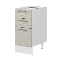 Alvinka Mutfak Modül Mbr_C Alt 3Ç1B2K Nray 40Cm Dolap Beyaz Kumtaşı Mdf