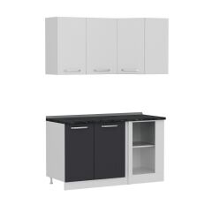 Minar 145Cm Köşe Mutfak Dolabı - Beyaz/Antrasit K145-A1