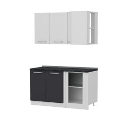 Minar 145Cm Köşe Mutfak Dolabı - Beyaz/Antrasit K145-A1