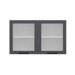 Alvinka Mutfak Modül Mbr_A Üst 2Dk1R 120-H72Cm Dolap Cam Beyaz Antrasit