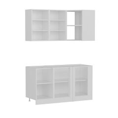 Minar 150Cm Köşe Mutfak Dolabı - Beyaz K150-B1