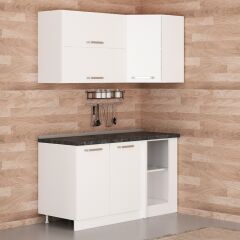 Minar 150Cm Köşe Mutfak Dolabı - Beyaz K150-B2