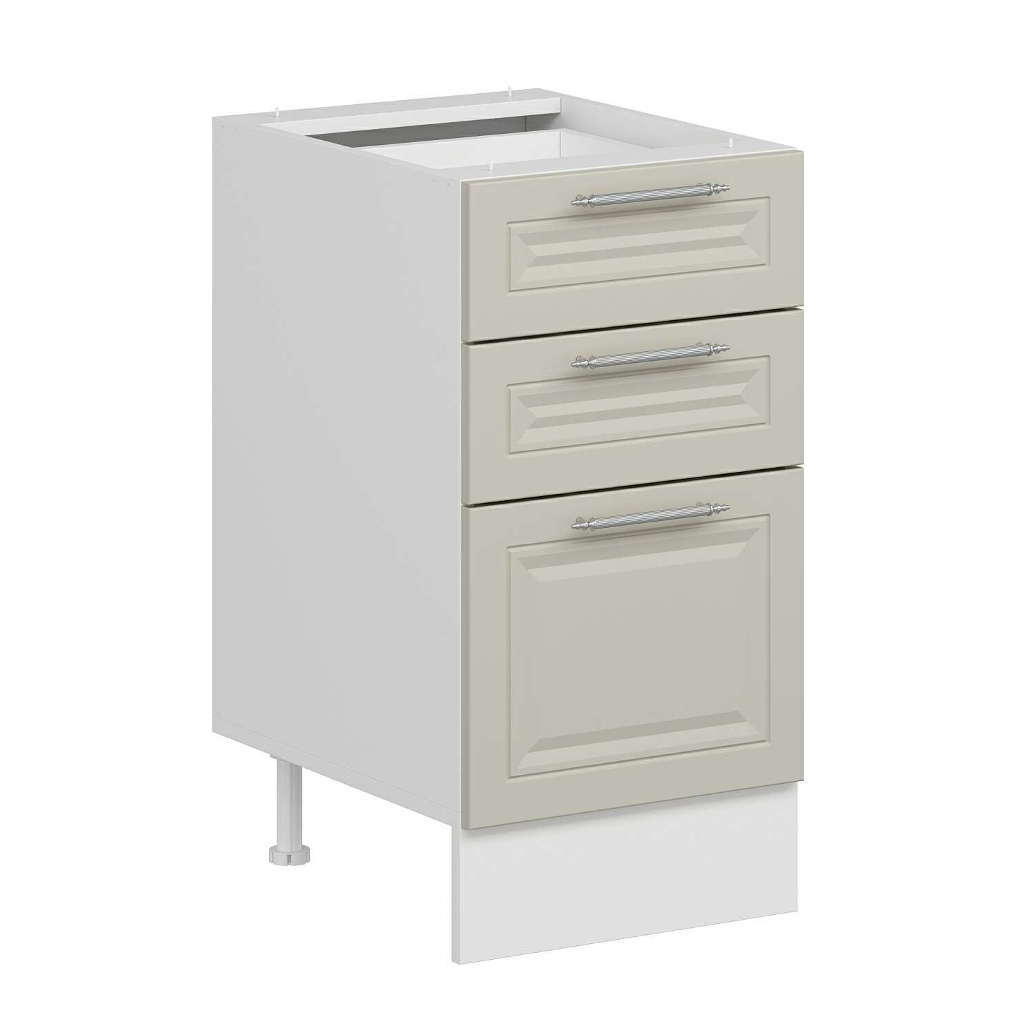 Alvinka Mutfak Modül Mbr_C Alt 3Ç1B2K Nray 45Cm Dolap Beyaz Kumtaşı Mdf