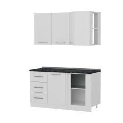 Minar 150Cm Köşe Mutfak Dolabı - Beyaz K150-B3