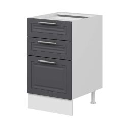 Alvinka Mutfak Modül Mbr_C Alt 3Ç1B2K Nray 50Cm Dolap Beyaz Antrasit Suntalam