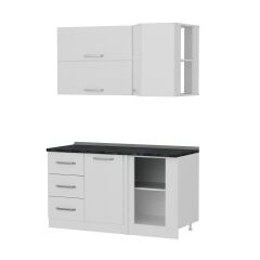 Minar 150Cm Köşe Mutfak Dolabı - Beyaz K150-B4