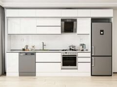 Alvinka 380X240 Cm High Gloss Mutfak Dolabı Mb-E90S45S45-2 High Gloss | Beyaz - Mdf