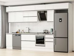 Alvinka 380X240 Cm High Gloss Mutfak Dolabı Mb-E90S45S45-2 High Gloss | Beyaz - Mdf