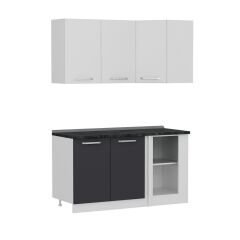 Minar 150Cm Köşe Mutfak Dolabı - Beyaz/Antrasit K150-A1