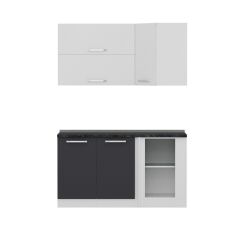 Minar 150Cm Köşe Mutfak Dolabı - Beyaz/Antrasit K150-A2