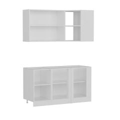 Minar 150Cm Köşe Mutfak Dolabı - Beyaz/Antrasit K150-A2