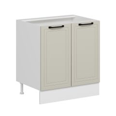 Alvinka Mutfak Modül Mbr_A Alt 2K1R 80Cm Dolap Beyaz Kumtaşı