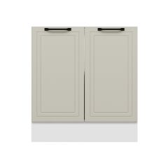 Alvinka Mutfak Modül Mbr_A Alt 2K1R 80Cm Dolap Beyaz Kumtaşı