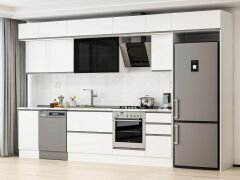 Alvinka 380X240 Cm High Gloss Mutfak Dolabı Mb-E90S45S45-3 High Gloss | Beyaz - Suntalam