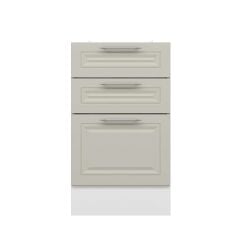 Alvinka Mutfak Modül Mbr_C Alt 3Ç1B2K Nray 50Cm Dolap Beyaz Kumtaşı Suntalam