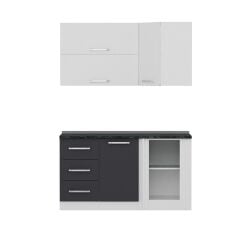 Minar 150Cm Köşe Mutfak Dolabı - Beyaz/Antrasit K150-A4
