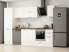 Alvinka 310X210 Cm Klasik Mebran Mutfak Dolabı Mb-E90B60S40-2 Mebran | Beyaz - Suntalam