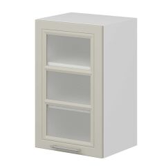Alvinka Mutfak Modül Mbr_C Üst 1Dk2R 45-H72Cm Dolap Cam Beyaz Kumtaşı