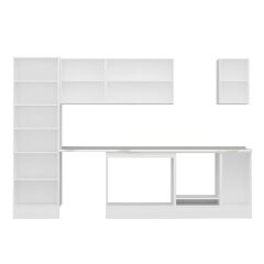 Alvinka 310X210 Cm Klasik Mebran Mutfak Dolabı Mb-E90B60S40-2 Mebran | Antrasit - Suntalam