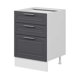 Alvinka Mutfak Modül Mbr_C Alt 3Ç1B2K Nray 60Cm Dolap Beyaz Antrasit Suntalam