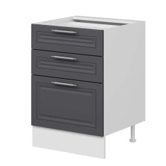 Alvinka Mutfak Modül Mbr_C Alt 3Ç1B2K Nray 60Cm Dolap Beyaz Antrasit Mdf