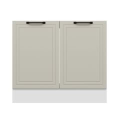 Alvinka Mutfak Modül Mbr_A Alt 2K 100Cm Evye Dolap Beyaz Kumtaşı