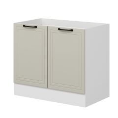 Alvinka Mutfak Modül Mbr_A Alt 2K 100Cm Evye Dolap Beyaz Kumtaşı