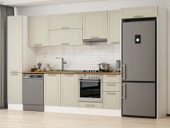 Alvinka 375X222 Cm Klasik Mebran Mutfak Dolabı Mbb-E90B45S40-1 Mebran | Kumtaşı - Suntalam