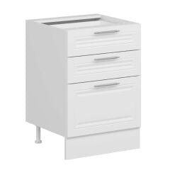 Alvinka Mutfak Modül Mbr_C Alt 3Ç1B2K Nray 60Cm Dolap Beyaz Beyaz Mdf