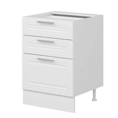 Alvinka Mutfak Modül Mbr_C Alt 3Ç1B2K Nray 60Cm Dolap Beyaz Beyaz Mdf