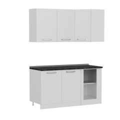 Minar 155Cm Köşe Mutfak Dolabı - Beyaz K155-B1