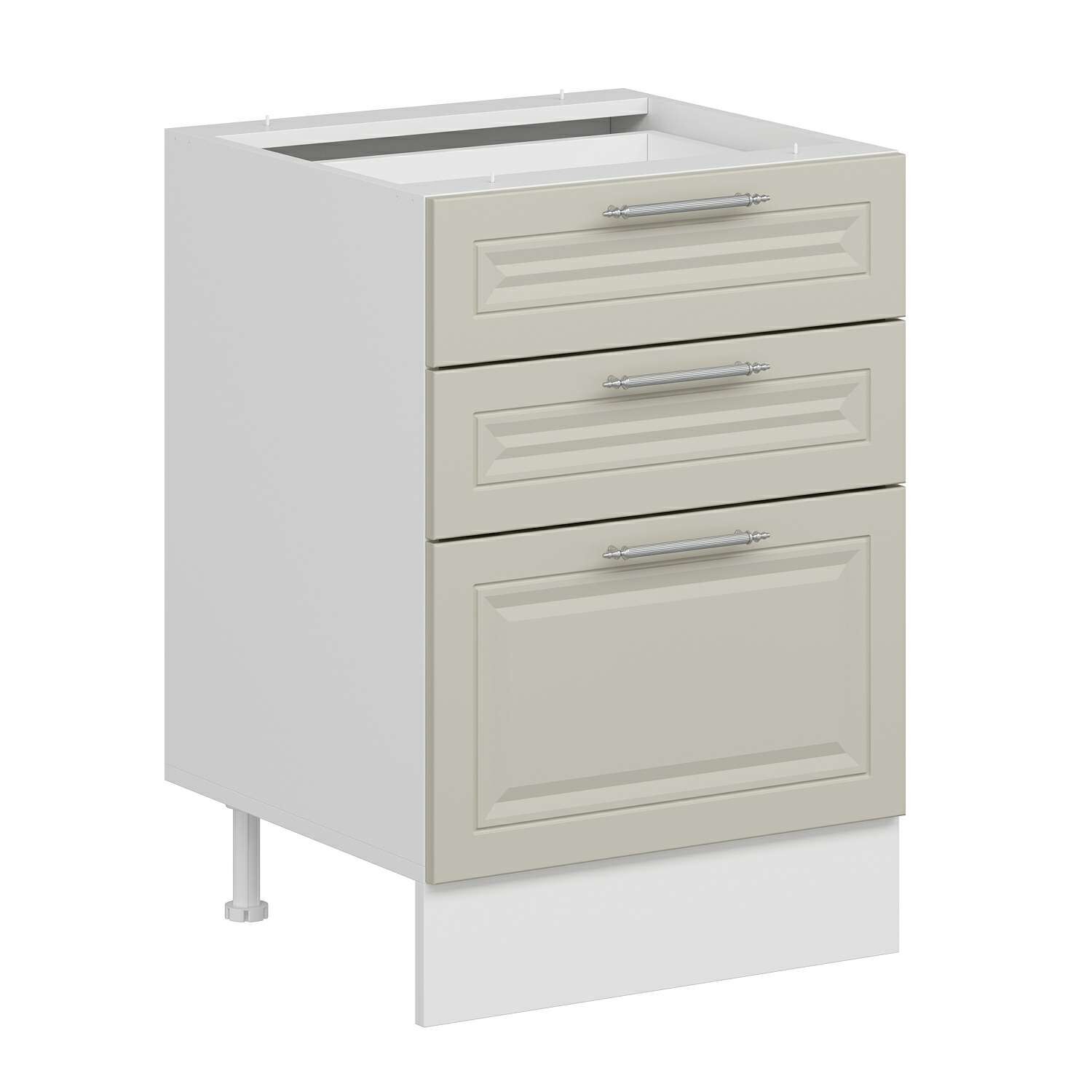 Alvinka Mutfak Modül Mbr_C Alt 3Ç1B2K Nray 60Cm Dolap Beyaz Kumtaşı Suntalam