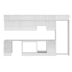 Alvinka 385X240 Cm High Gloss Mutfak Dolabı Mb-E90S45S50-1 High Gloss | Antrasit - Mdf