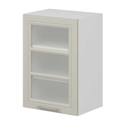 Alvinka Mutfak Modül Mbr_C Üst 1Dk2R 50-H72Cm Dolap Cam Beyaz Kumtaşı