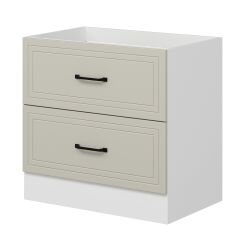 Alvinka Mutfak Modül Mbr_A Alt 2Ç 90Cm Evye Dolap Beyaz Kumtaşı