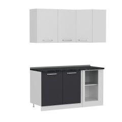 Minar 155Cm Köşe Mutfak Dolabı - Beyaz/Antrasit K155-A1