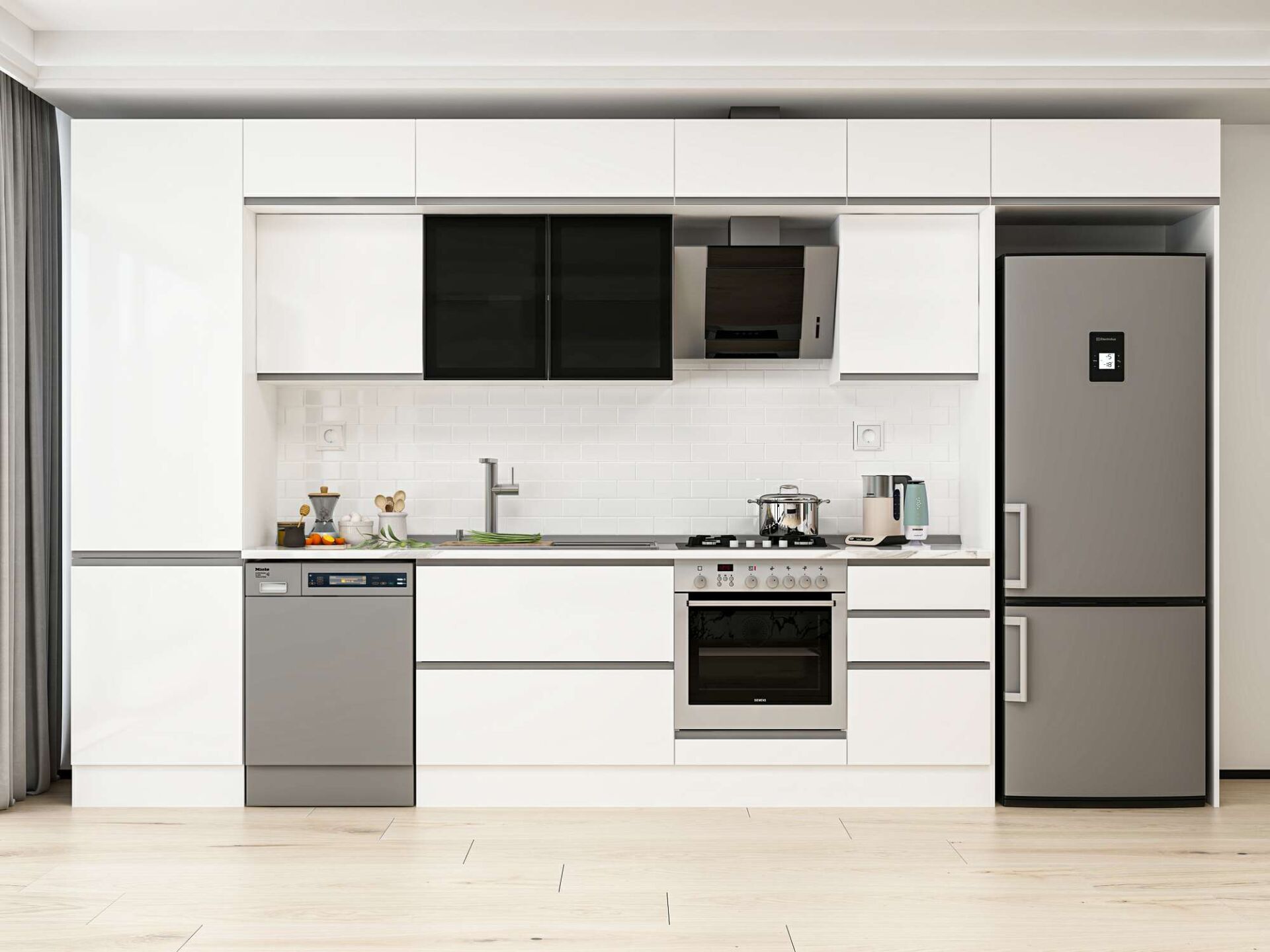 Alvinka 400X240 Cm High Gloss Mutfak Dolabı Mbb-E90B60S50-3
