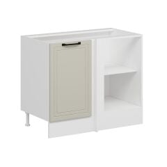 Alvinka Mutfak Modül Mbr_A Alt 1K1R 105Cm Köşe Dolap Beyaz Kumtaşı